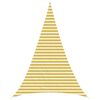 vidaXL Voile d'ombre 3 x 4 x 4 m HDPE Triangulaire Jaune et blanc