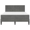 vidaXL Cadre de lit avec matelas Gris fonc&eacute; 120 x 190 cm Velours