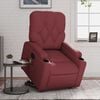 vidaXL Fauteuil inclinable de massage électrique rouge bordeaux