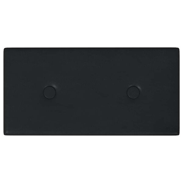 vidaXL Panneaux muraux 12 pcs Noir 30x15 cm Similicuir 0,54 m²
