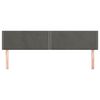 vidaXL T&ecirc;tes de lit Gris fonc&eacute; 160x5x78/88 cm Velours