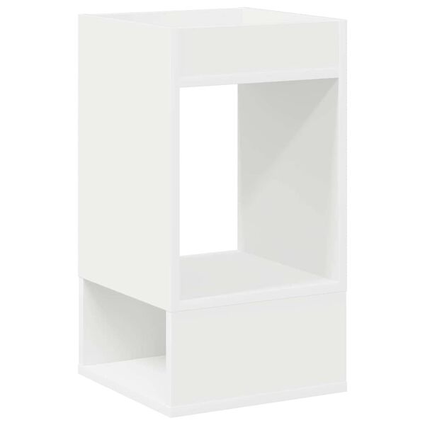 vidaXL Table d'appoint Blanc 30 x 30 x 56 cm Bois d'ing&eacute;nierie