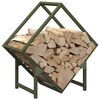 vidaXL Portant de bois chauffage vert olive 50x25x50 cm