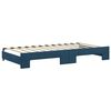 vidaXL Lit de jour avec lit gigogne et matelas bleu 100x200 cm velours