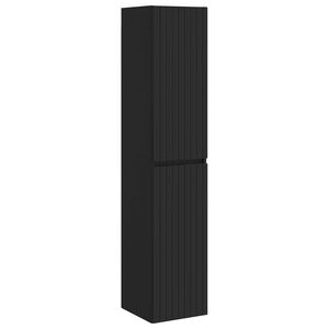 vidaXL Cabinet de Salle de Bain Mural Noir 33 x 34,5 x 160 cm