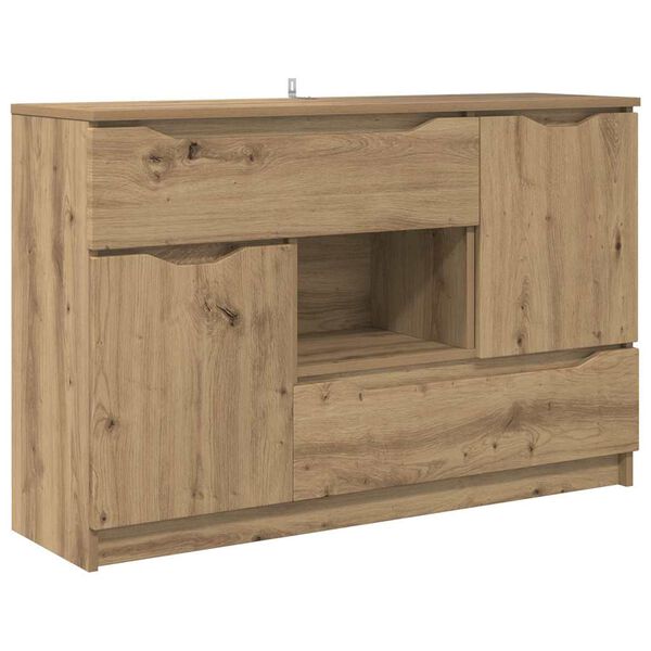 vidaXL Buffet Ch&ecirc;ne artisanal 100 x 30 x 65,6 Bois d'ing&eacute;nierie