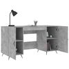 vidaXL Bureau gris b&eacute;ton 140x50x75 cm bois d'ing&eacute;nierie