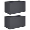 vidaXL Cache-pot de jardin 2 pc Anthracite 80 x 50 x 50 cm