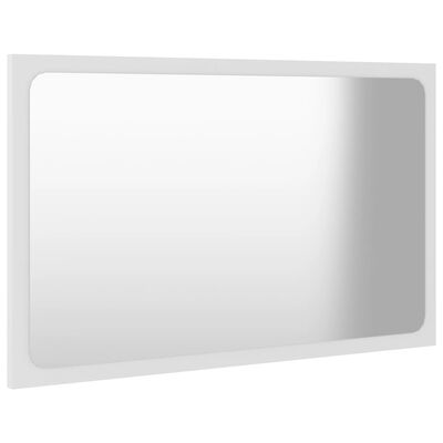 vidaXL Miroir de salle de bain Blanc 60x1,5x37 cm Aggloméré