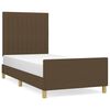vidaXL Cadre de lit sans matelas marron fonc&eacute; 90x190 cm tissu