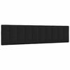 vidaXL Coussin de t&ecirc;te de lit Hanko noir 200 cm tissu
