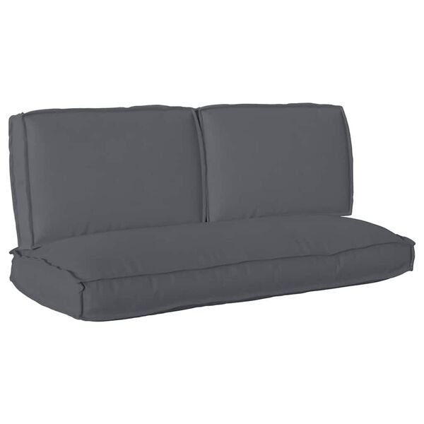 vidaXL Set de coussins de palette 3 pcs Anthracite 120 x 50 x 12 cm