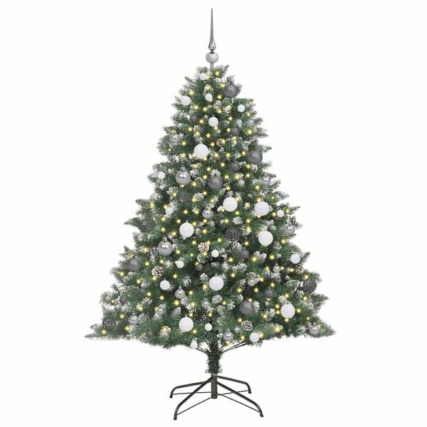 vidaXL Sapin de No&euml;l artificiel Vert 180 cm PVC, plastique et acier