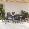 vidaXL Ensemble de salle à manger pour jardin 7 pcs Anthracite Acier