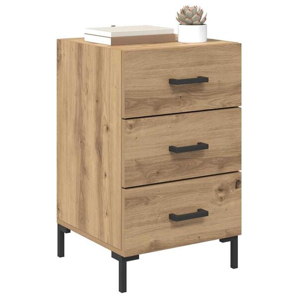 vidaXL Cabinet de chevet avec tiroir Chêne artisanal 40 x 40 x 66 cm