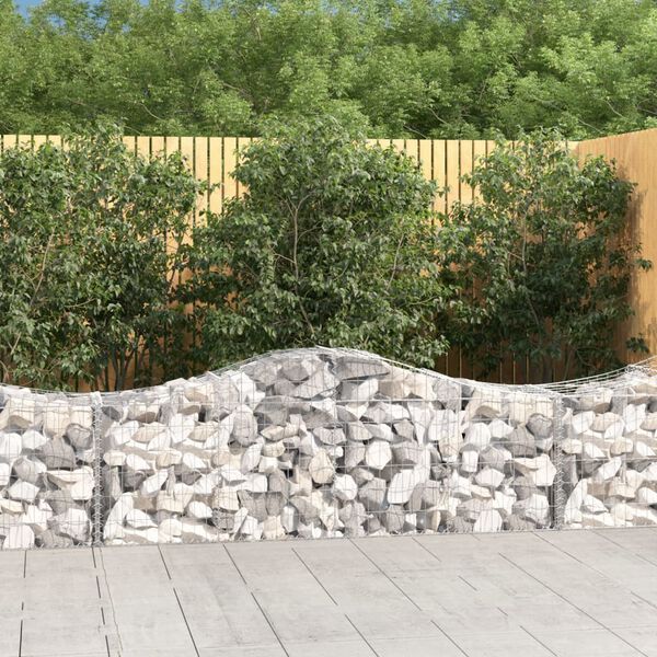 vidaXL Paniers à gabions arqués 20 pcs 200x50x60/80 cm fer galvanisé