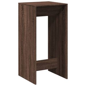 vidaXL Table de bar ch&ecirc;ne marron 51x50x103,5 cm bois d'ing&eacute;nierie