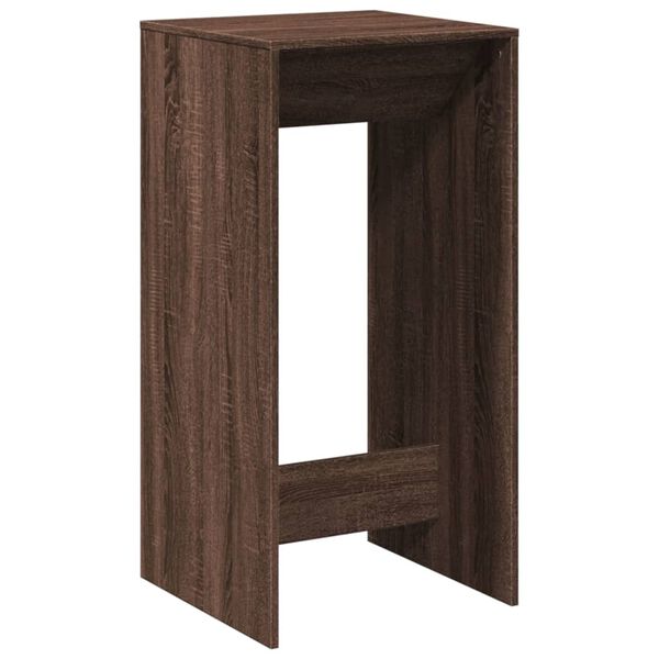 vidaXL Table de bar chêne marron 51x50x103,5 cm bois d'ingénierie