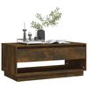 vidaXL Table basse Chêne fumé 102,5x55x44 cm Bois d'ingénierie