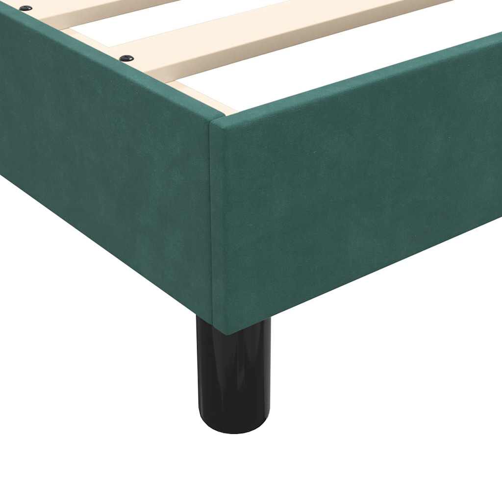 vidaXL Cadre de lit sans matelas vert foncé 120x220 cm velours