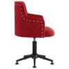vidaXL Chaise pivotante de bureau Rouge bordeaux Velours