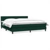 vidaXL Sommier &agrave; lattes de lit et matelas vert fonc&eacute; 180x220cm velours