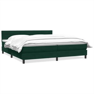 vidaXL Sommier &agrave; lattes de lit et matelas vert fonc&eacute; 180x220cm velours