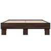 vidaXL Cadre de lit sans matelas ch&ecirc;ne marron 135x190 cm