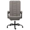 vidaXL Fauteuil inclinable de bureau Taupe Tissu