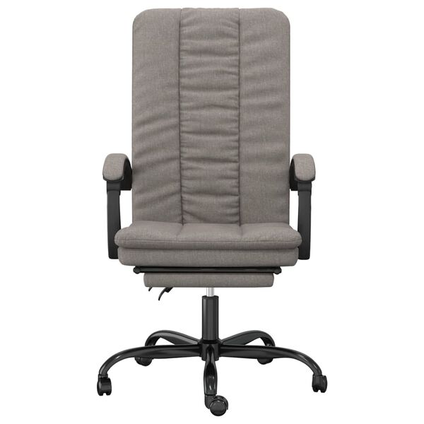 vidaXL Fauteuil inclinable de bureau Taupe Tissu