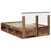 vidaXL Cadre de lit Bois ancien 135 x 190 cm Bois d'ing&eacute;nierie