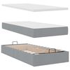 VidaXL Cadre de lit ottoman et matelas gris clair 180x200cm tissu