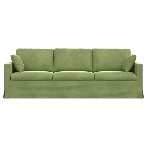 vidaXL Canap&eacute; Vert clair 228 x 78 x 80 cm Velours
