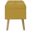 vidaXL Banc avec compartiment de rangement 80cm Jaune moutarde Velours