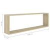 vidaXL Étagères cube murales 4 pcs chêne sonoma bois d'ingénierie