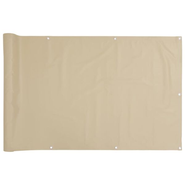 vidaXL &Eacute;cran de balcon Beige 75x300 cm Tissu Oxford