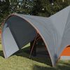 vidaXL Tente tipi avec toit Gris et orange 600 x 600 x 347 cm