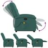 vidaXL Fauteuil inclinable de massage Vert fonc&eacute; Tissu