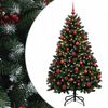 vidaXL Sapin de No&euml;l artificiel vert avec boules 150 cm 150 LED