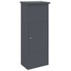 vidaXL Bo&icirc;te de d&eacute;p&ocirc;t de colis Anthracite 44,5 x 29 x 110,5 cm Acier