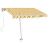 vidaXL Auvent automatique sur pied 350x250 cm Jaune/Blanc