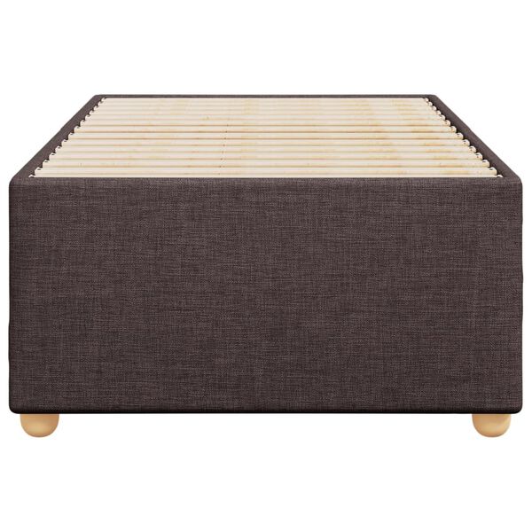 vidaXL Cadre de lit sans matelas marron fonc&eacute; 90x190 cm tissu