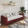 vidaXL Lit avec matelas et &eacute;clairage USB Rouge bordeaux Tissu 90x200cm