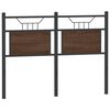 vidaXL T&ecirc;te de lit de remplacement ch&ecirc;ne marron 120 cm bois d'ing&eacute;nierie et acier
