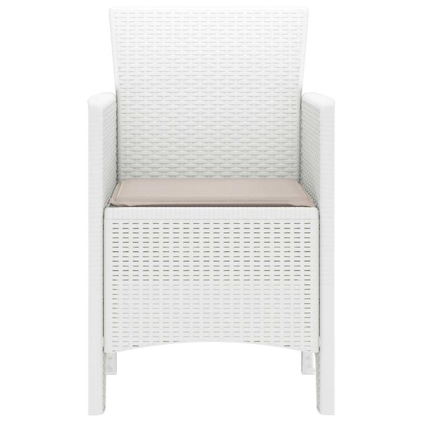 vidaXL Chaise de jardin 2 pcs Blanc 53 x 49 x 85 cm PP