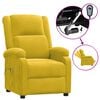 vidaXL Fauteuil &eacute;lectrique de massage Jaune Velours