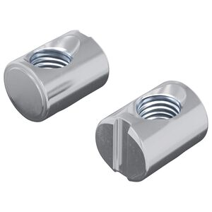 vidaXL &Eacute;crou de baril 2 pi&egrave;ces Argent&eacute; M6 x 13 mm Fer
