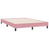 vidaXL Sommier &agrave; lattes de lit avec matelas rose 160x220 cm velours