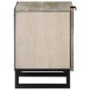 vidaXL Cabinet de chevet Blanc et Noir 40 x 33 x 46 cm