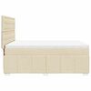 vidaXL Sommier &agrave; lattes de lit avec matelas Cr&egrave;me 140x190 cm Tissu